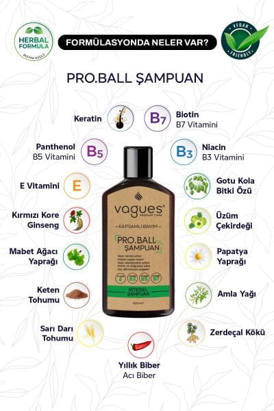 Pro.Ball Saç Proteinli Bitkisel Şampuan