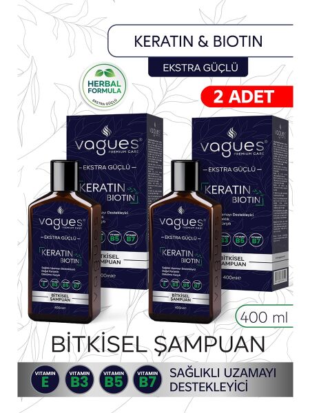 Keratin & Biotin Bitkisel Şampuan 2 adet