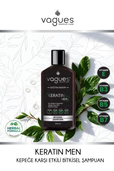 Keratin Men Erkeklere Özel Bitkisel Şampuan 2 Adet