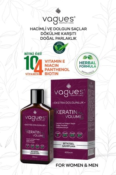 Keratin Volume Bitkisel Şampuan 2 Adet