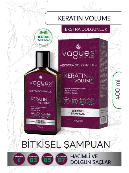 Keratin Volume Bitkisel Şampuan 2 Adet