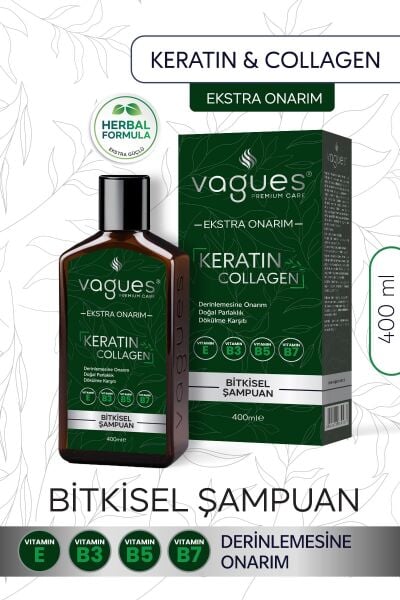 Keratin & Collagen Bitkisel Şampuan 2 Adet