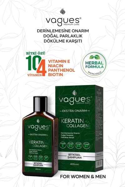 Keratin & Collagen Bitkisel Şampuan 2 Adet